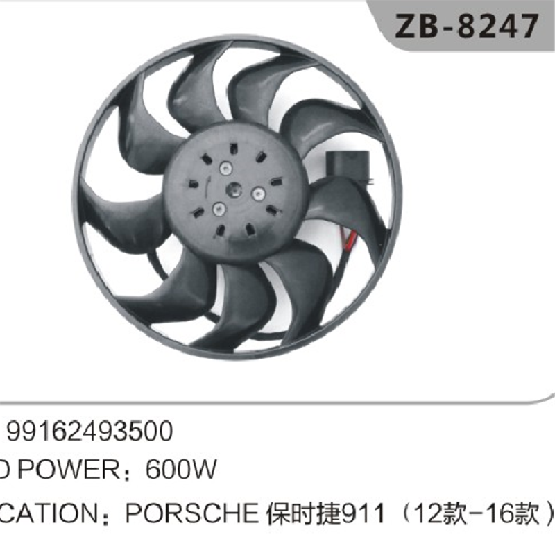 99162493500 motor hűtőventilátor a Porsche 911-hez